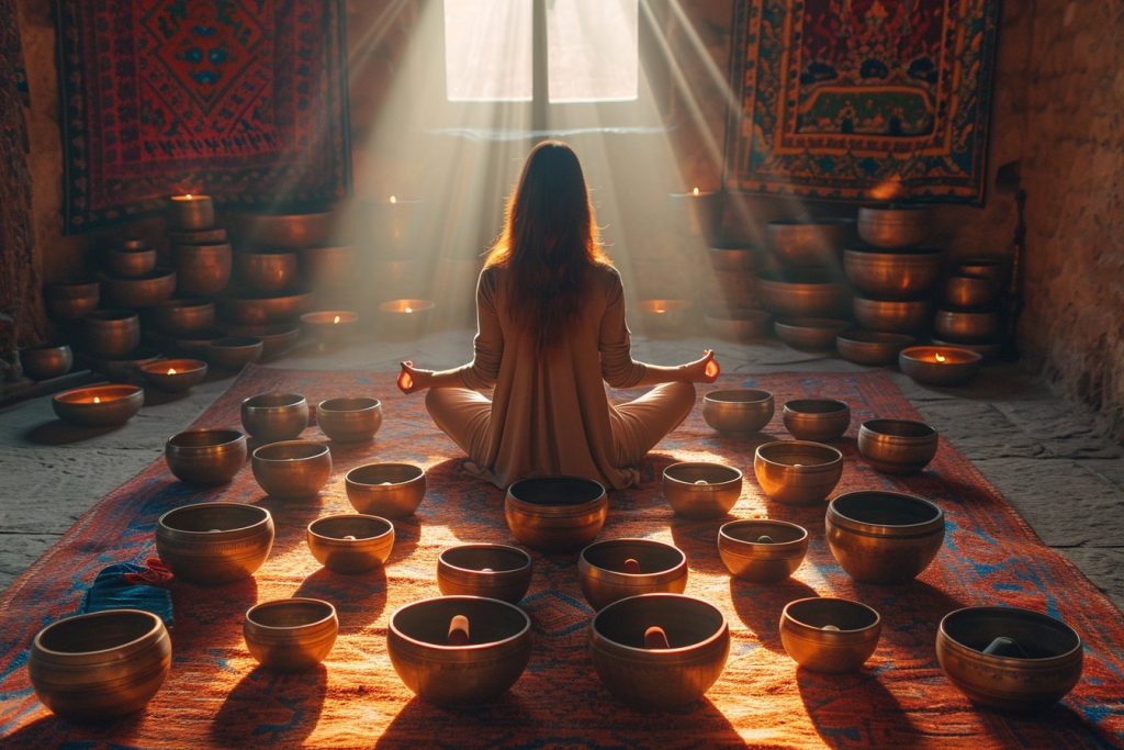 Les secrets de la méditation avec les bols tibétains&nbsp;: techniques avancées