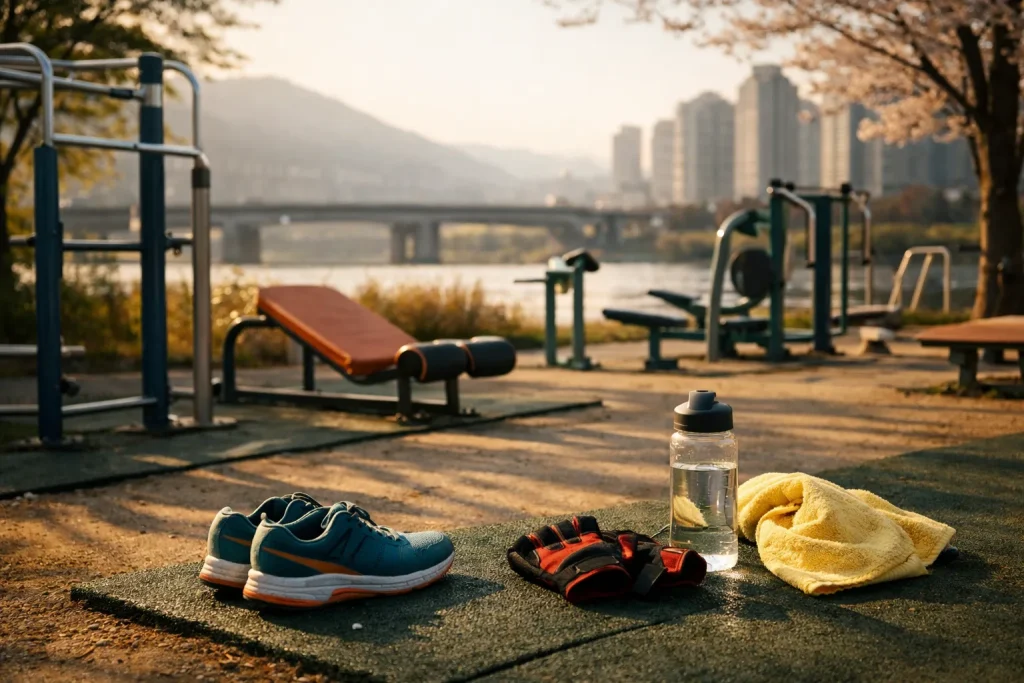 Parcs urbains et entraînements sportifs en Corée du Sud