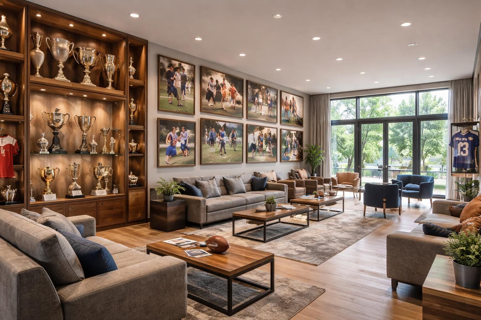 Aménager un club house sportif à Gray avec des trophées personnalisés et murs galerie