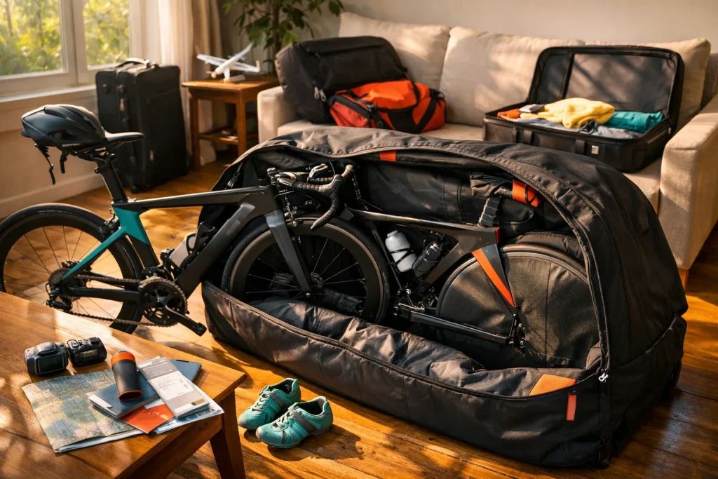 Voyager avec son vélo en triathlète : train, avion, housse