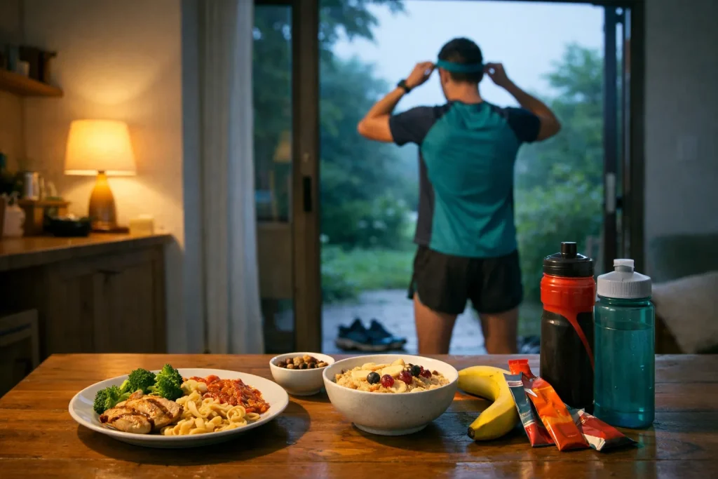 Manger pour deux heures d’effort : la veille, le matin, pendant